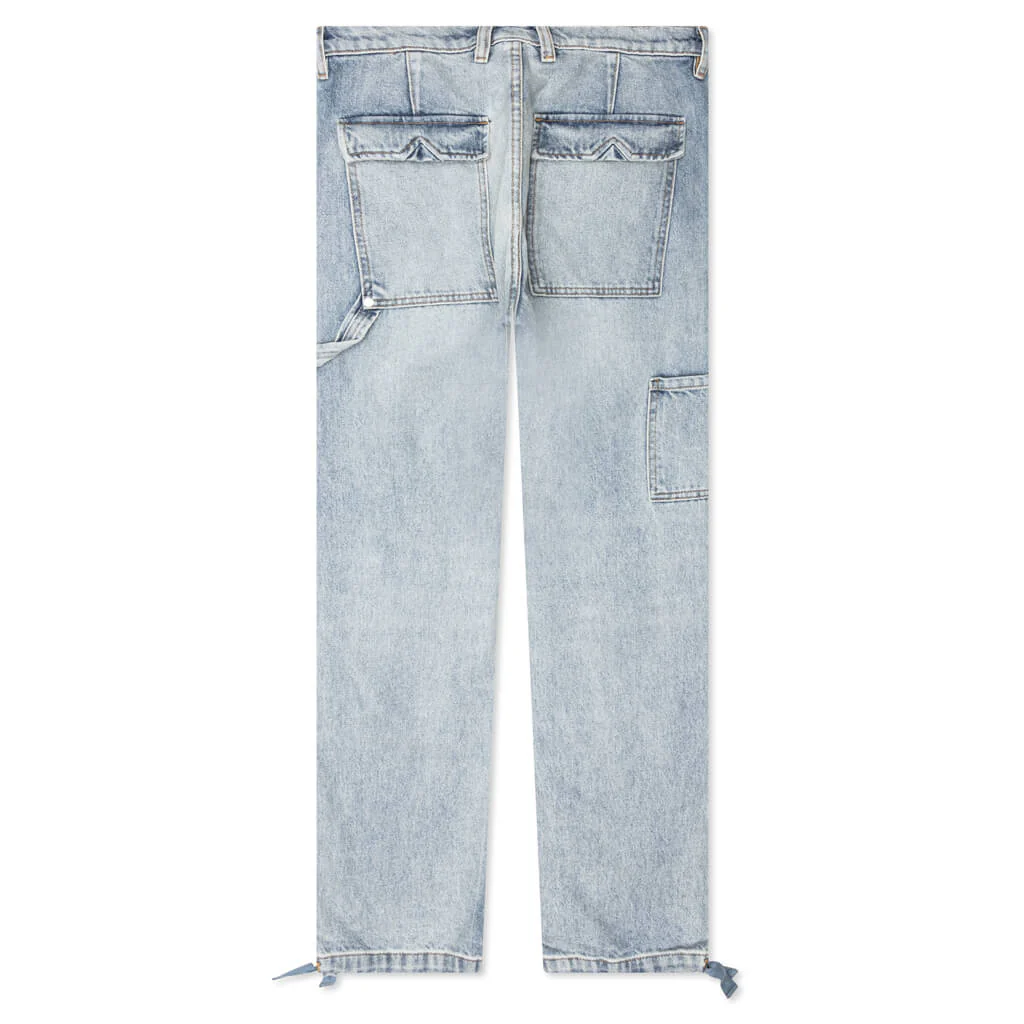 Reza Denim Double Knee Pant - Indigo - Image 2