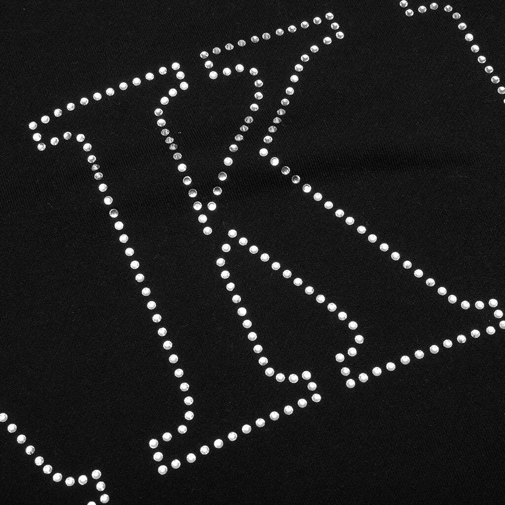 Rhinestone Zip Up - Washed Black - Image 4