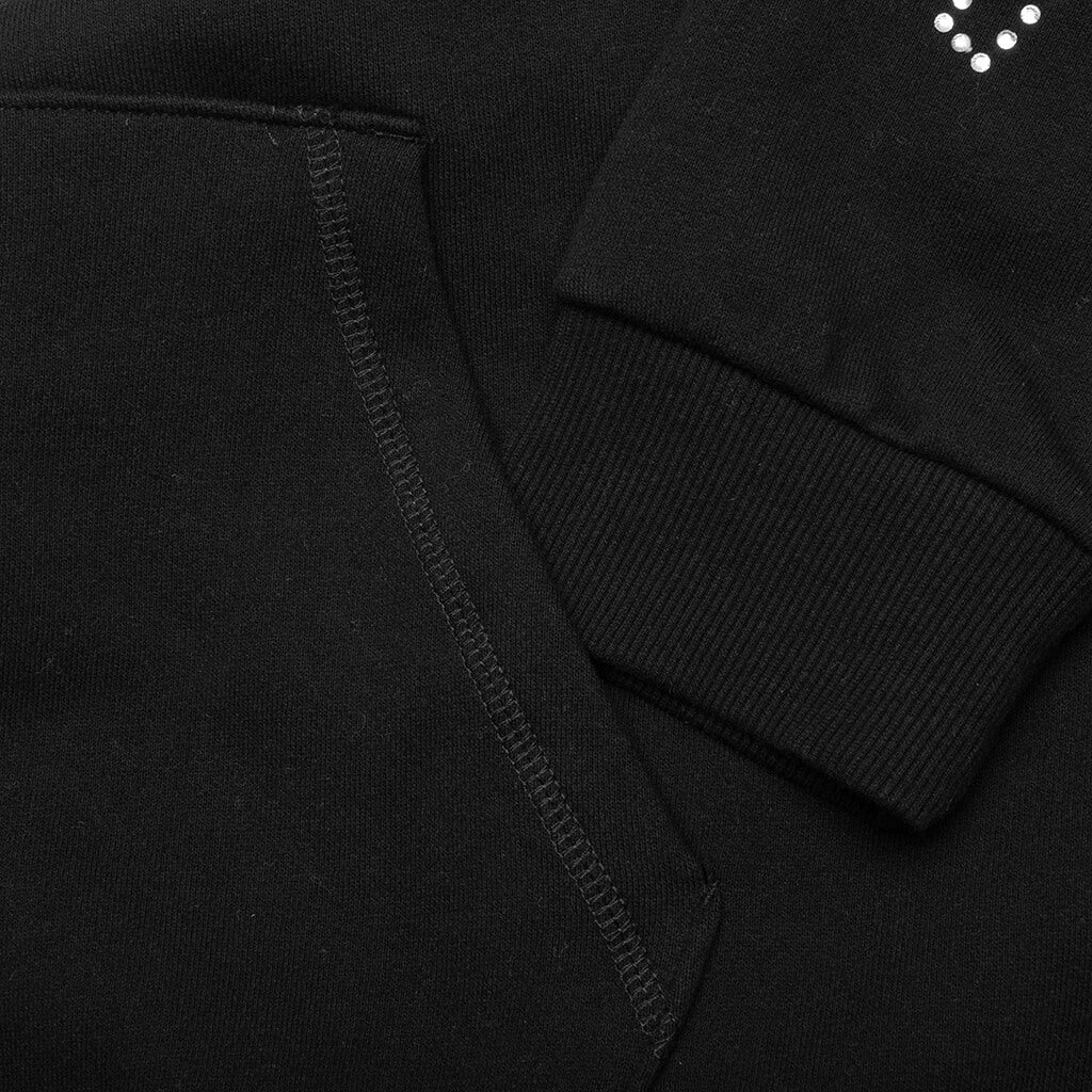 Rhinestone Zip Up - Washed Black - Image 5