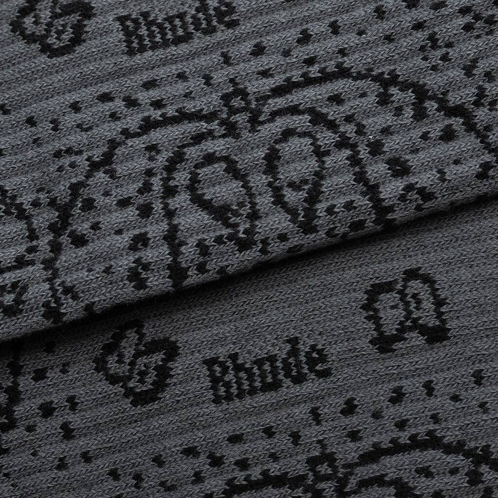 Bandana Jacquard Sock - Grey/Black - Image 2