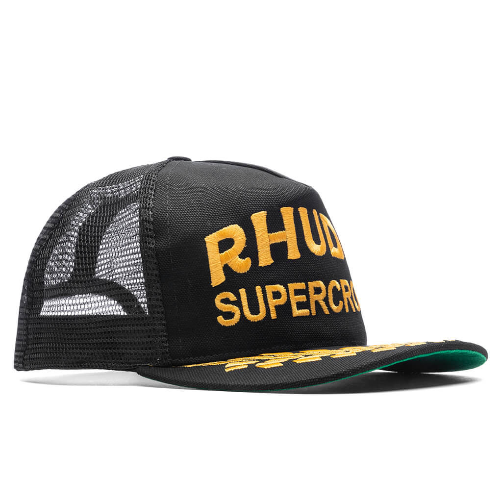 Canvas Supercross Trucker Hat - Black - Image 3