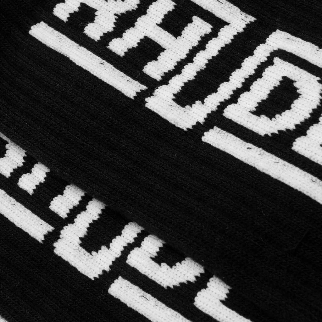 Rhude Champions Logo Sock - Black/White - Image 2