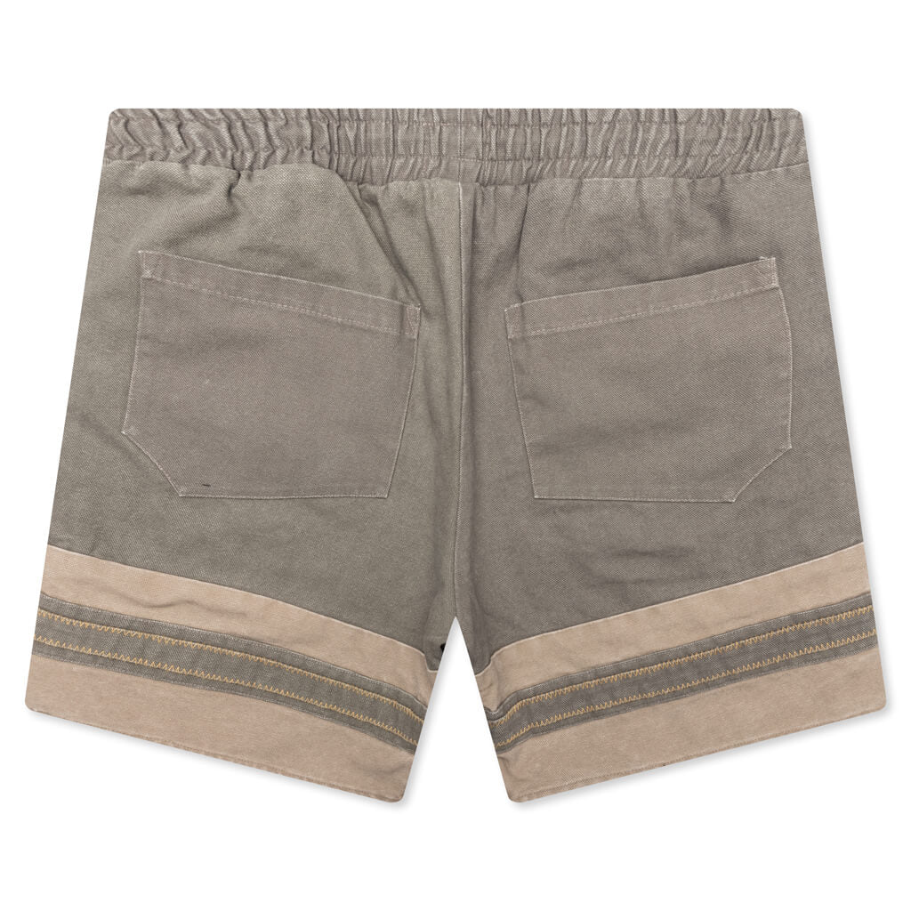 Rhude Emb. Canvas Logo Short - Olive/Tan - Image 2