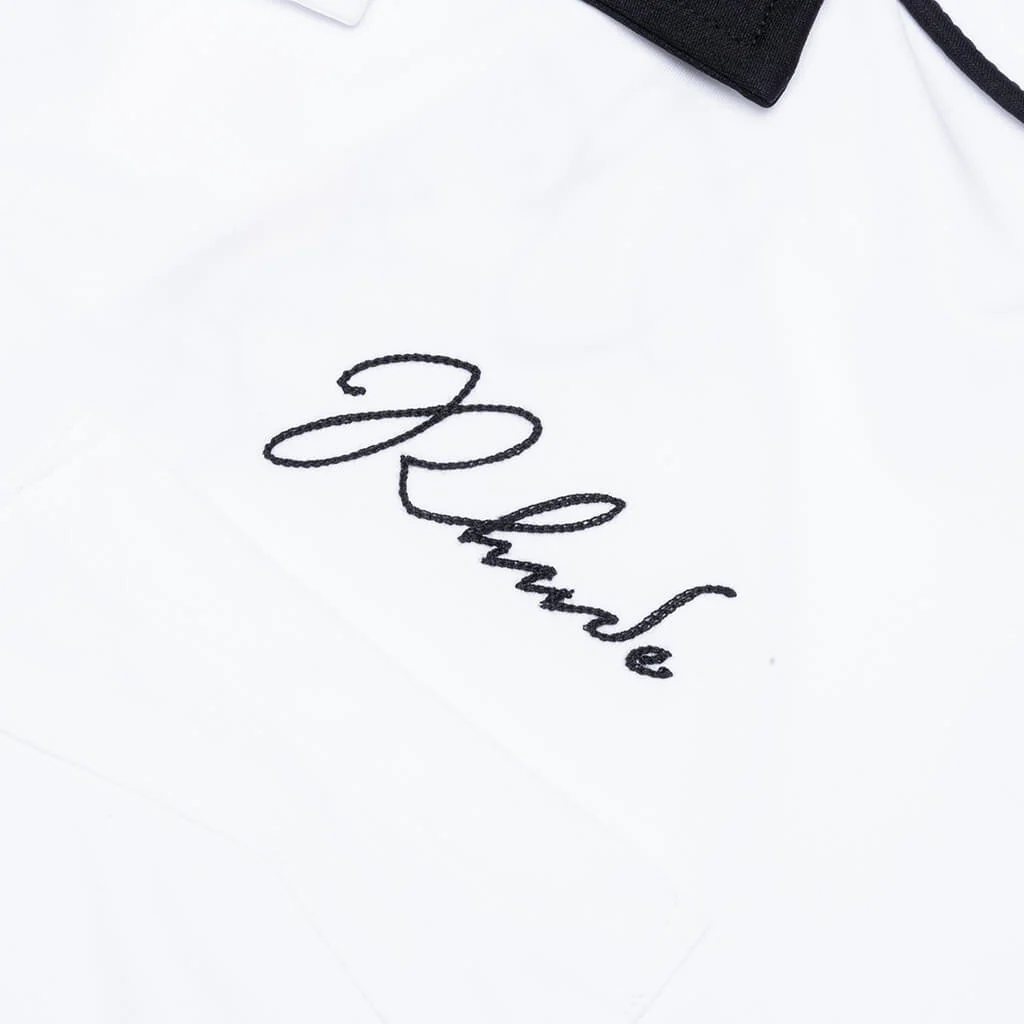Fonda Del Sol Bowling Shirt - White/Black/Yellow - Image 3