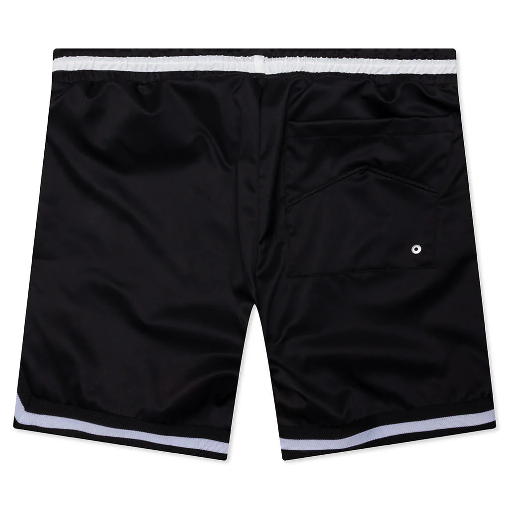 Rhude Logo Basketball Swim Shorts - Black/White - Image 2
