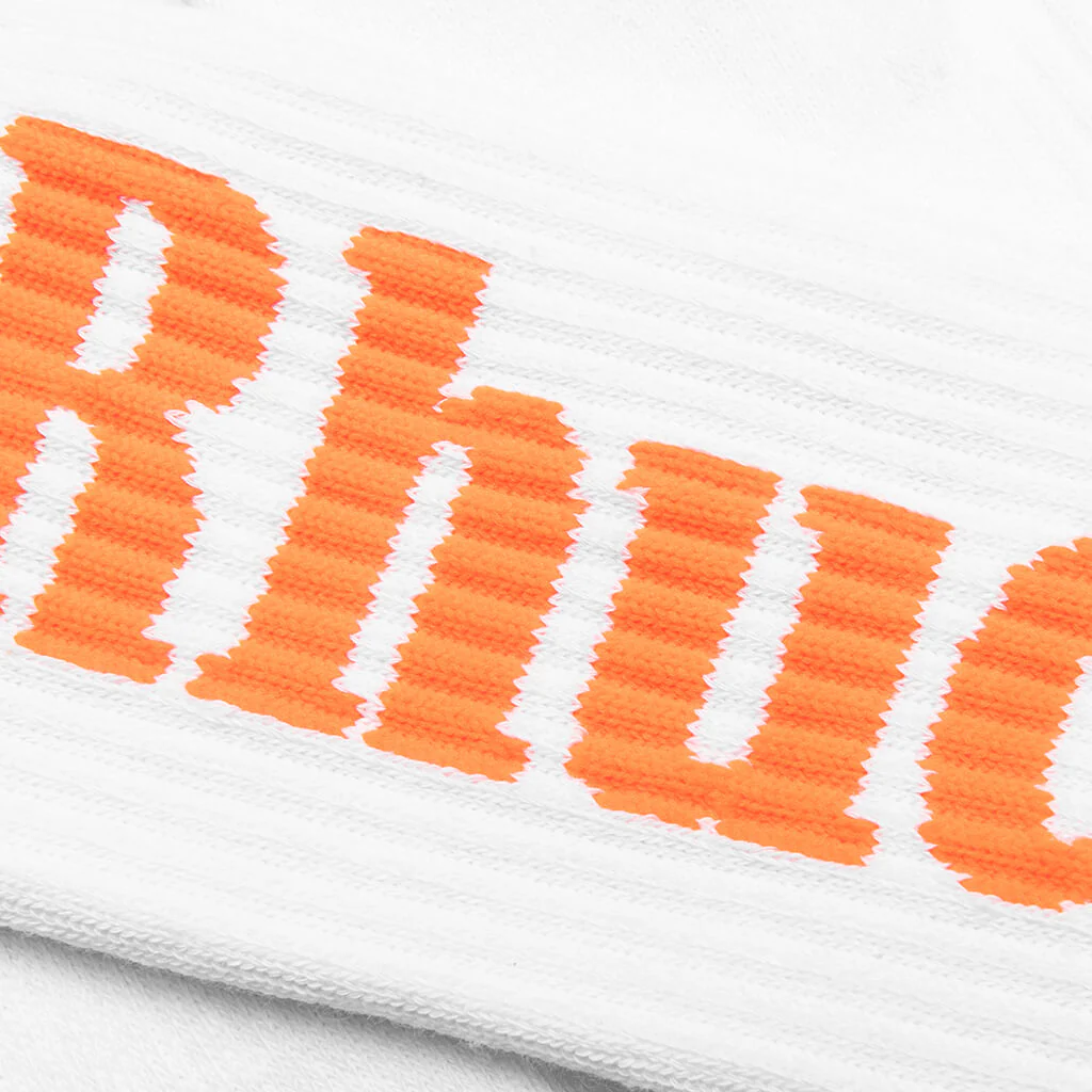 Logo Sock - White/Orange - Image 2