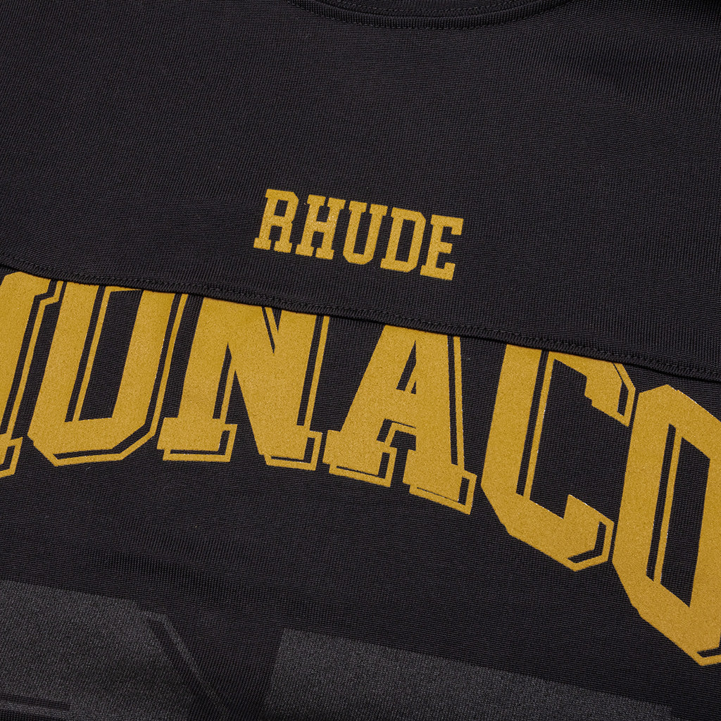 Monaco Football Jersey - Vintage Black/Yellow - Image 3