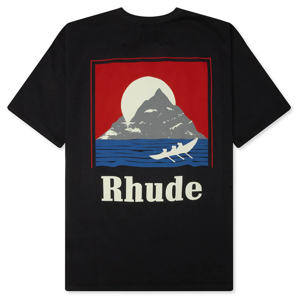 Moonlight Regatta Tee - Vintage Black/Red/Blue - Image 2