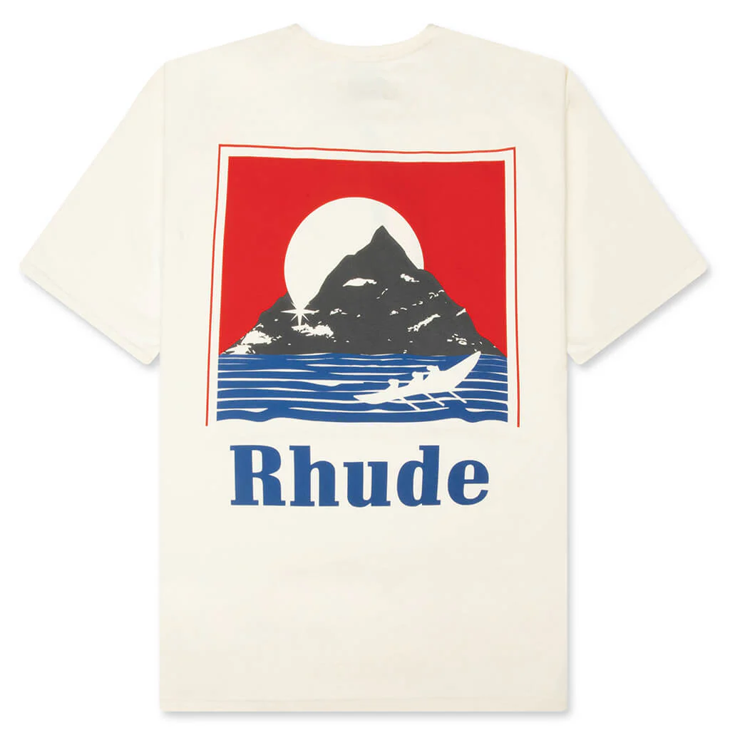 Moonlight Regatta Tee - Vintage White/Red/Blue - Image 2