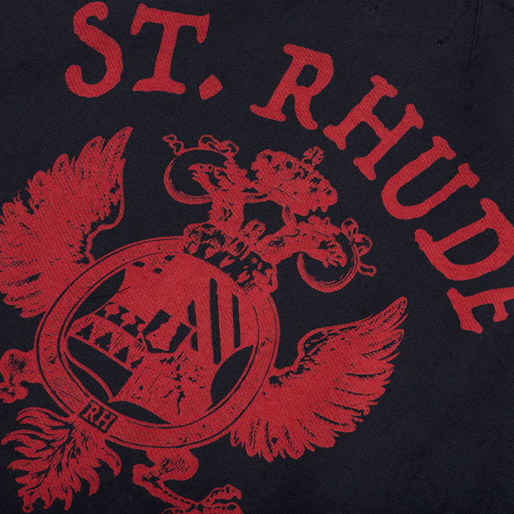 St. Rhude Seal Zip Up Hoodie - Vintage Black/Red - Image 5