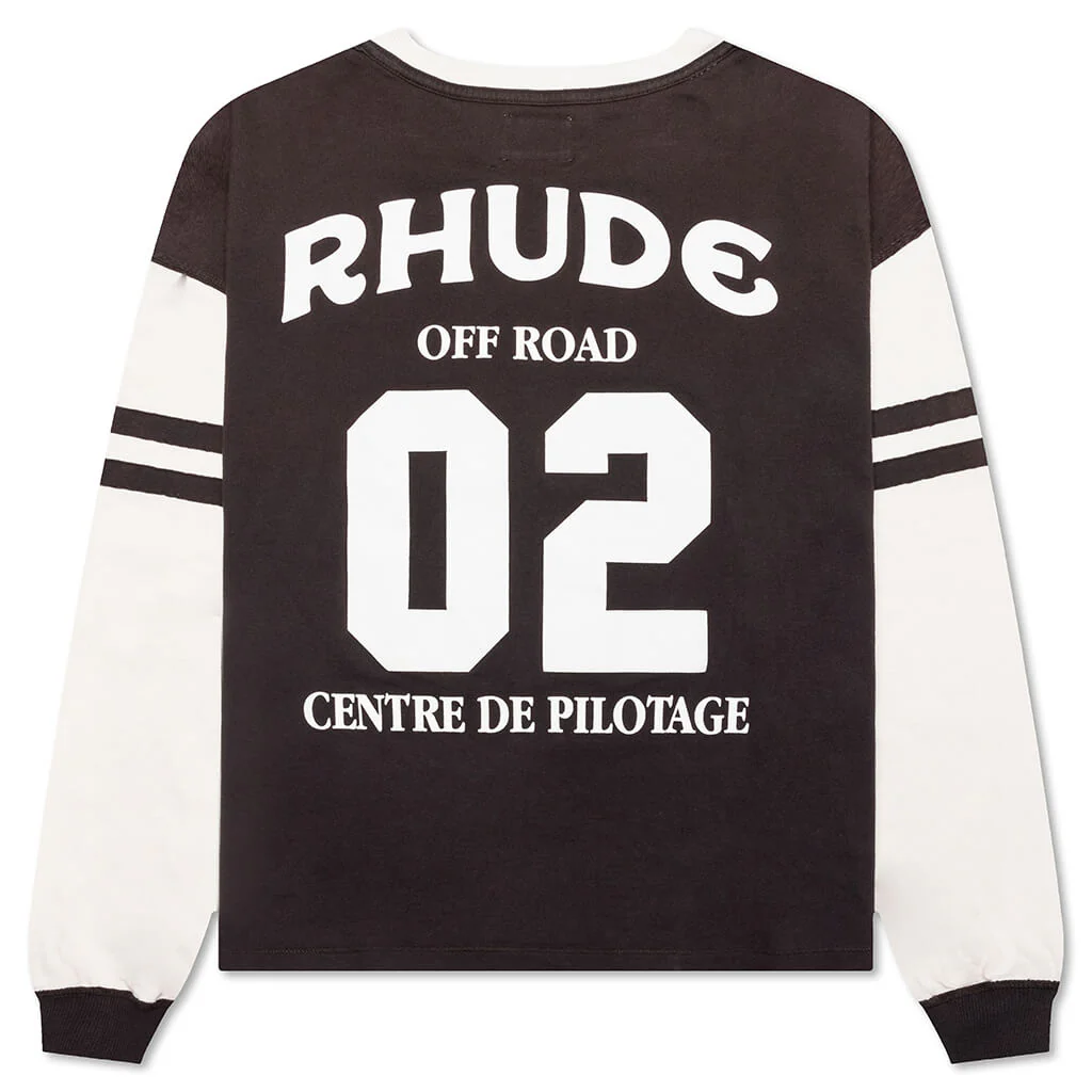 Triple R Contrast L/S Tee - Black/White - Image 2