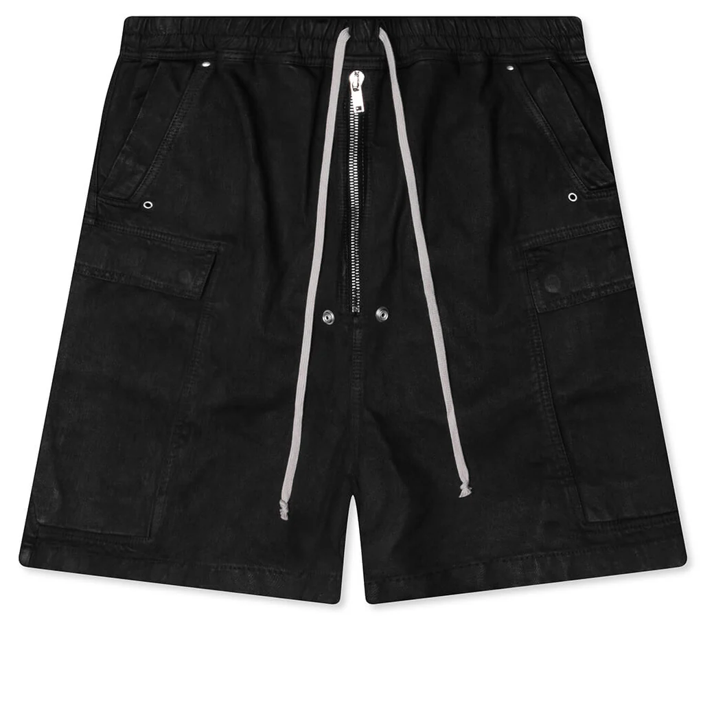 Cargobela Denim Shorts - Black Wax