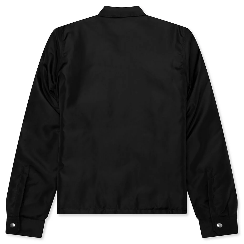 Concealed Zipfront Padded Jacket - Black - Image 2