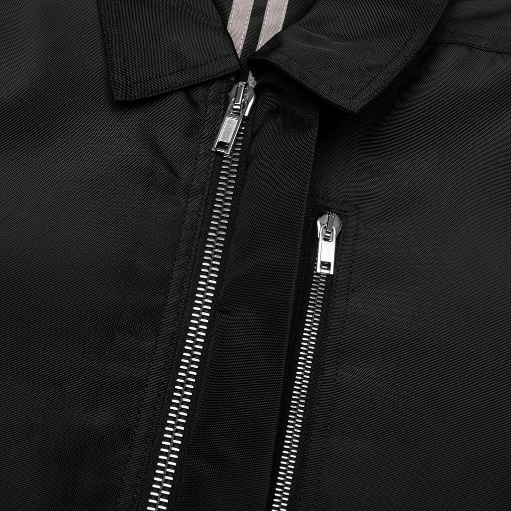 Concealed Zipfront Padded Jacket - Black - Image 3