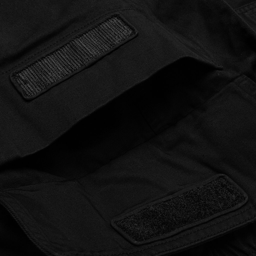 Creatch Wide Cargo Drawstring Pants - Black - Image 3