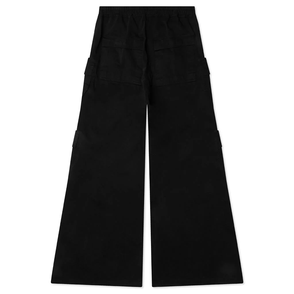Double Cargo Jumbo Belas Pants - Black - Image 2