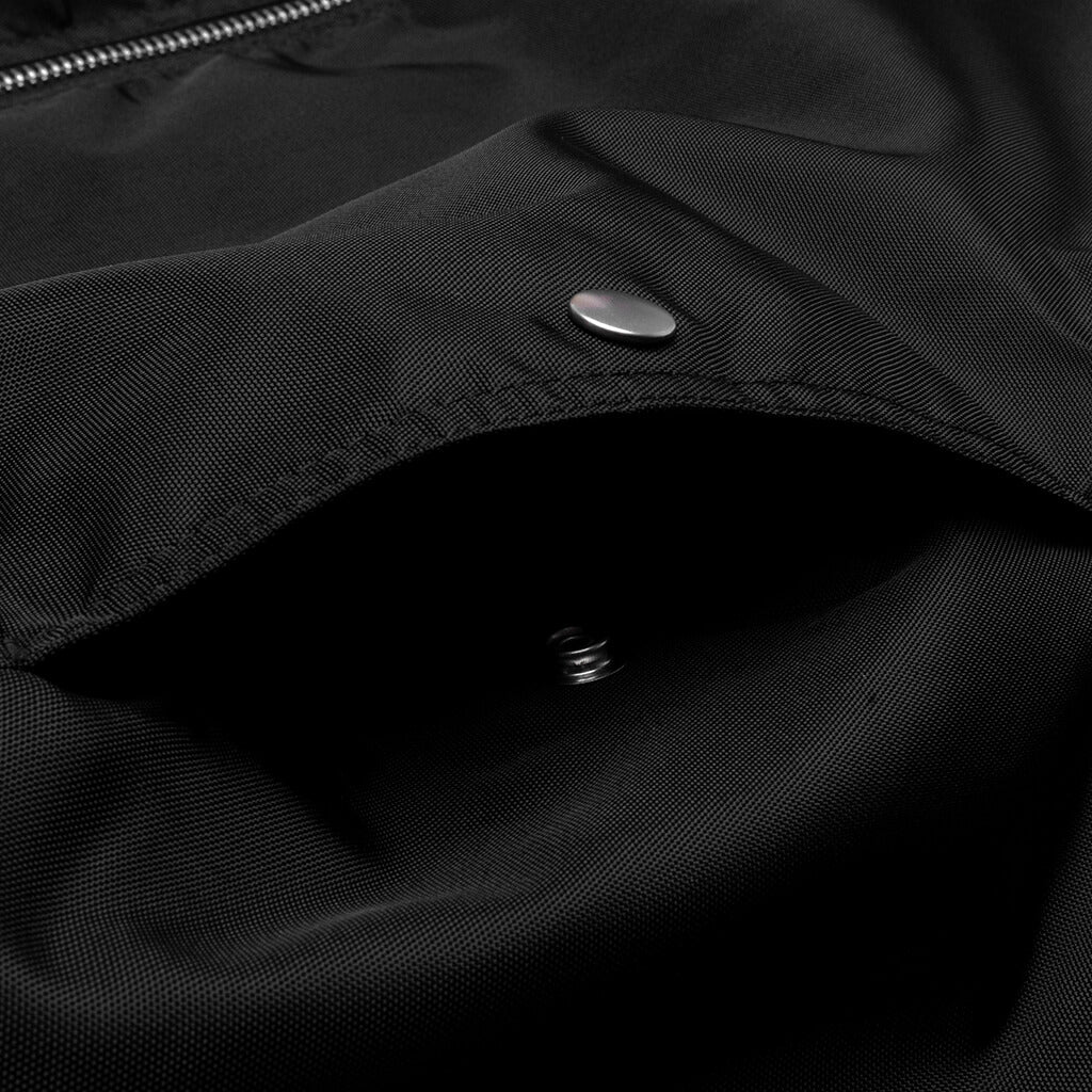 Jumbo Convertible Peter Padded Flight Bomber Jacket - Black - Image 4