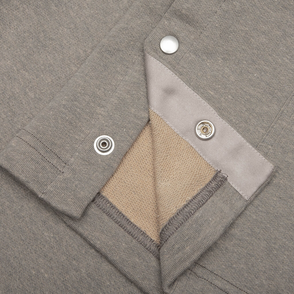 Wide Pusher Sweat Pants - Grey Melange - Image 4