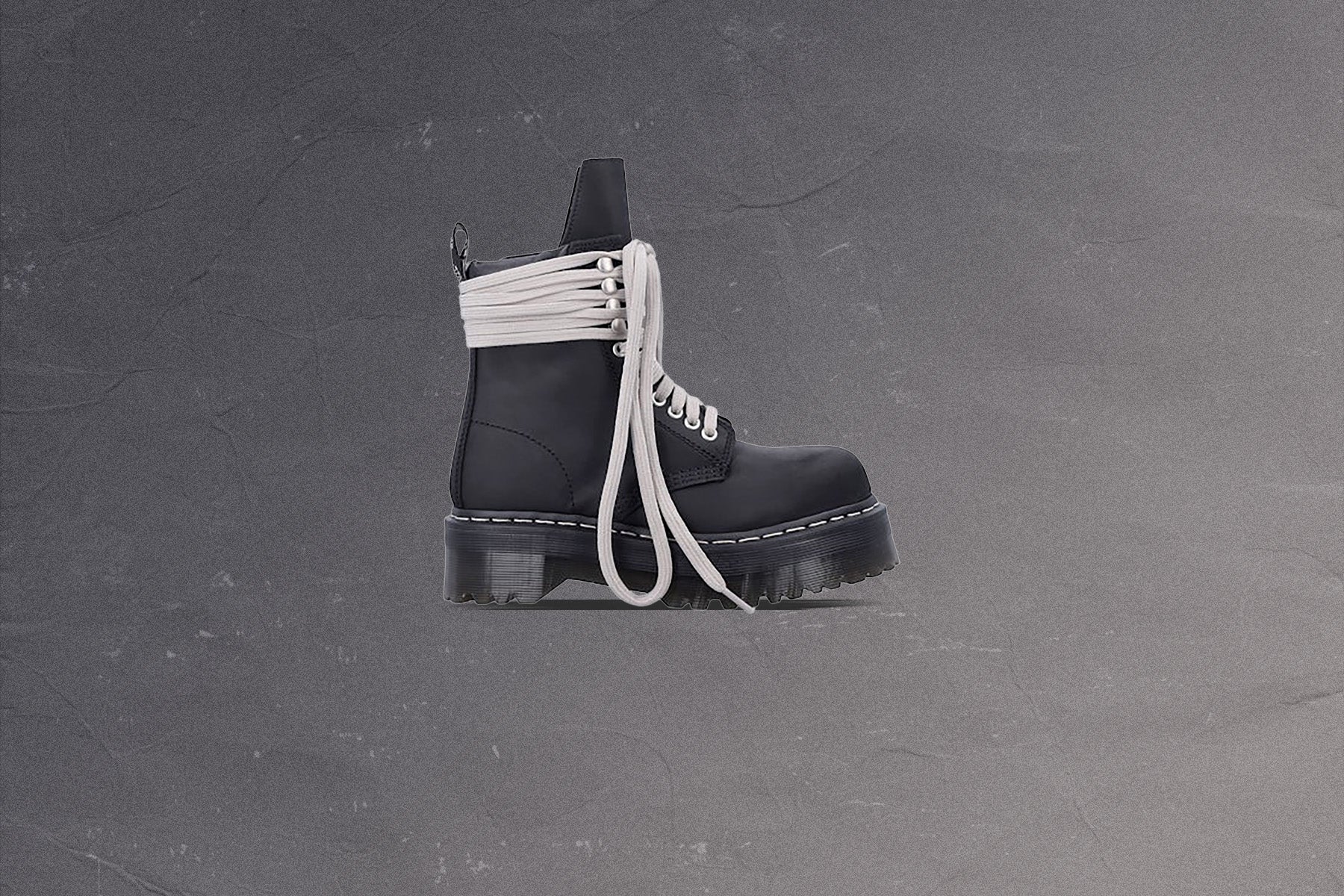 Rick Owens DRKSHDW x Dr. Martens Quad Sole Steel Toe Boot - Black - Image 2