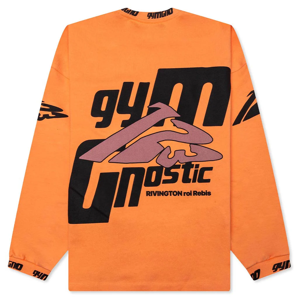 Fasting For Faster L/S Tee - Orange - Image 2