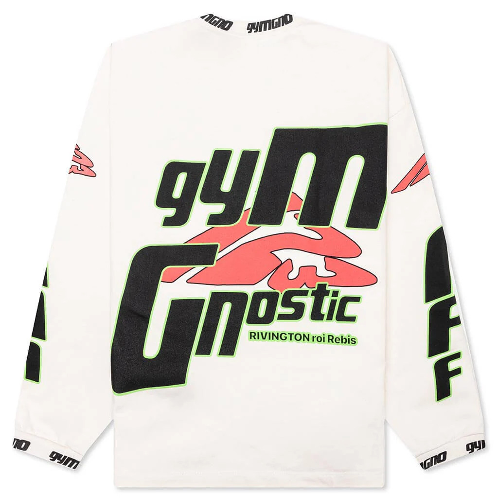 Fasting For Faster L/S Tee - Vintage White - Image 2