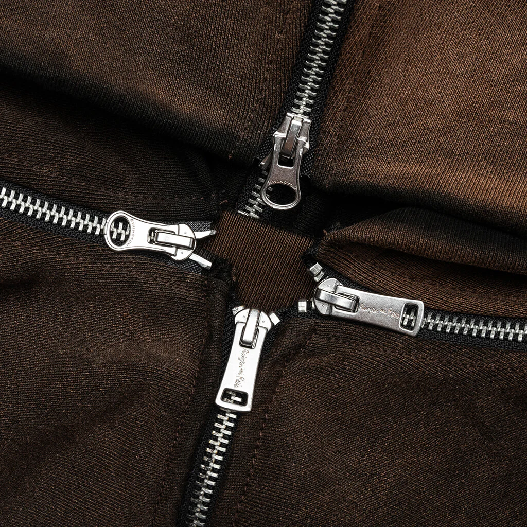 Rose Zip Hoodie - Welder Brown - Image 3
