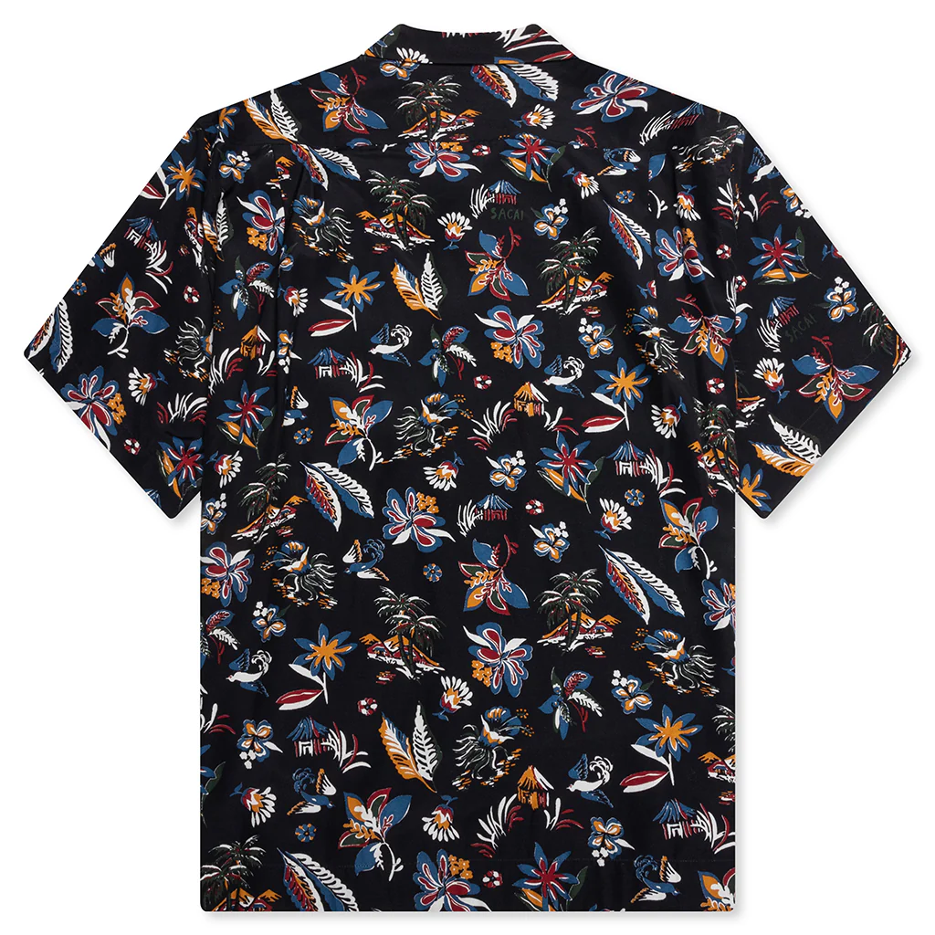 Car Race Tropical Print Shirt - Black/Tropical - Image 2