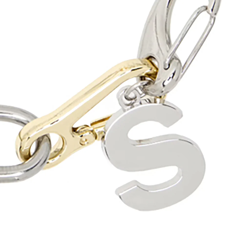 Carabiner Chain Necklace - Gold/Silver - Image 2