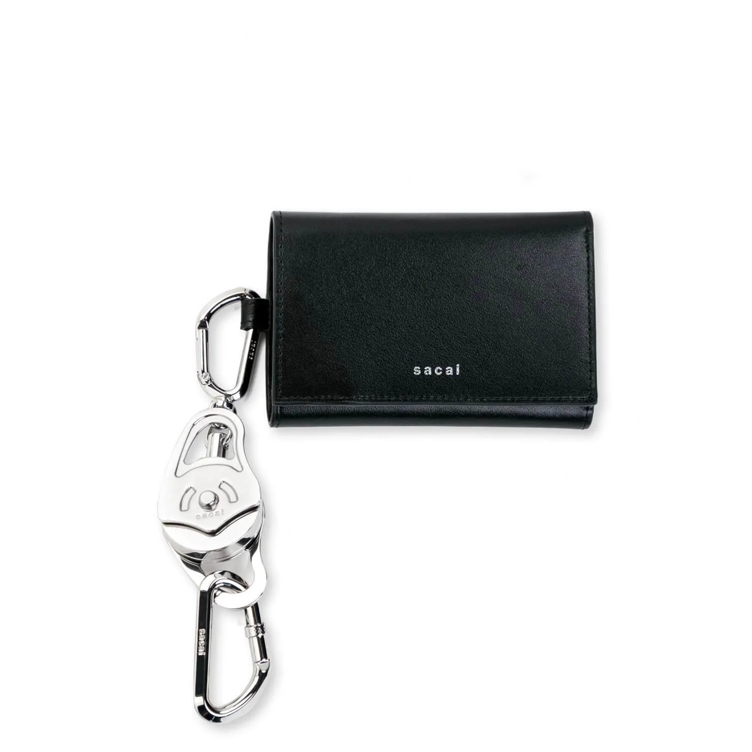 Carabiner Trifold Wallet - Black