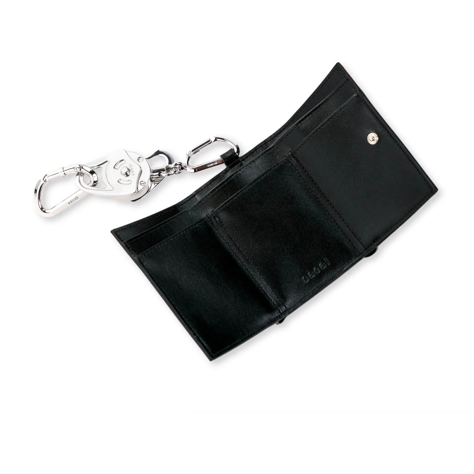 Carabiner Trifold Wallet - Black - Image 3