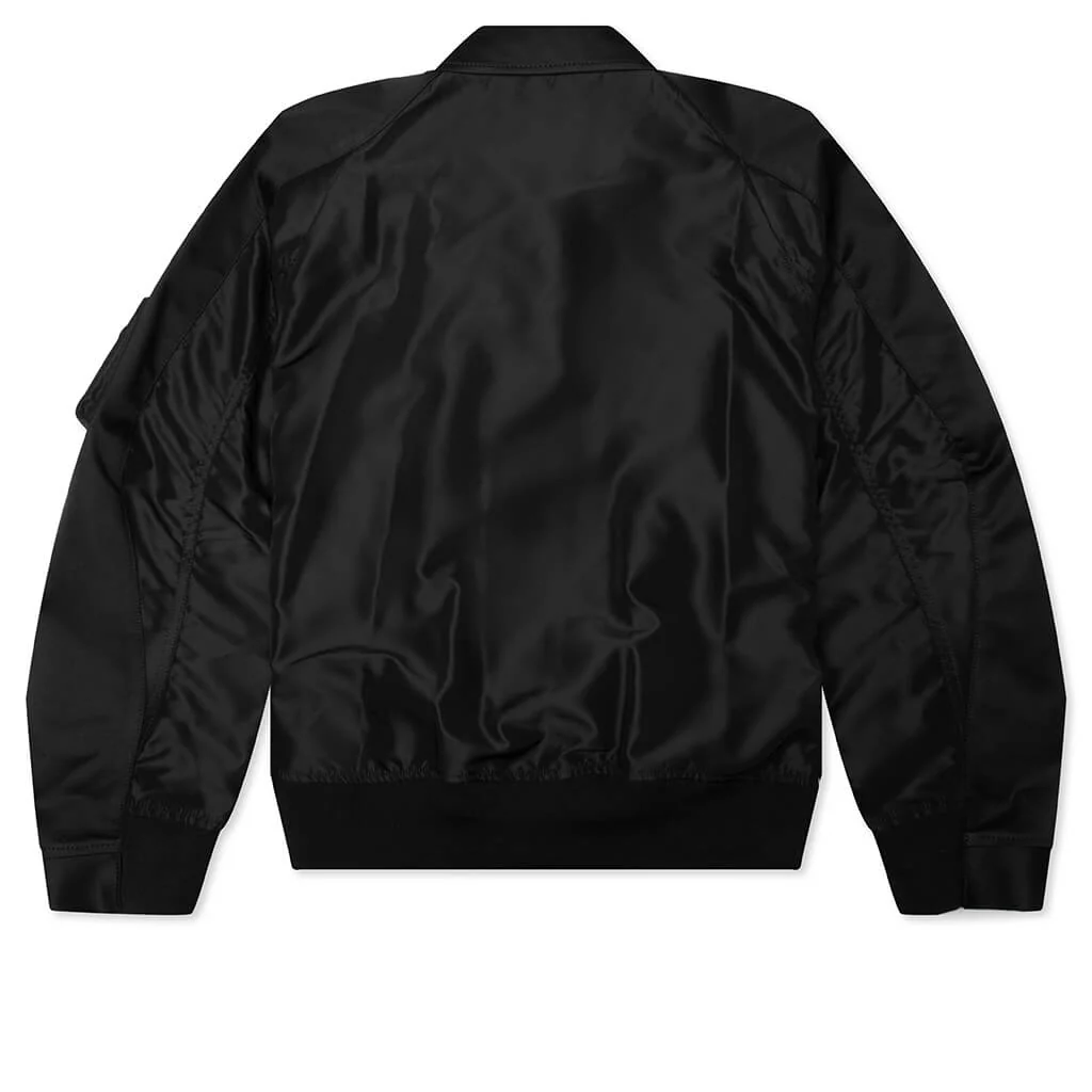 Cotton Chino x Nylon Twill Blouson - Black - Image 2
