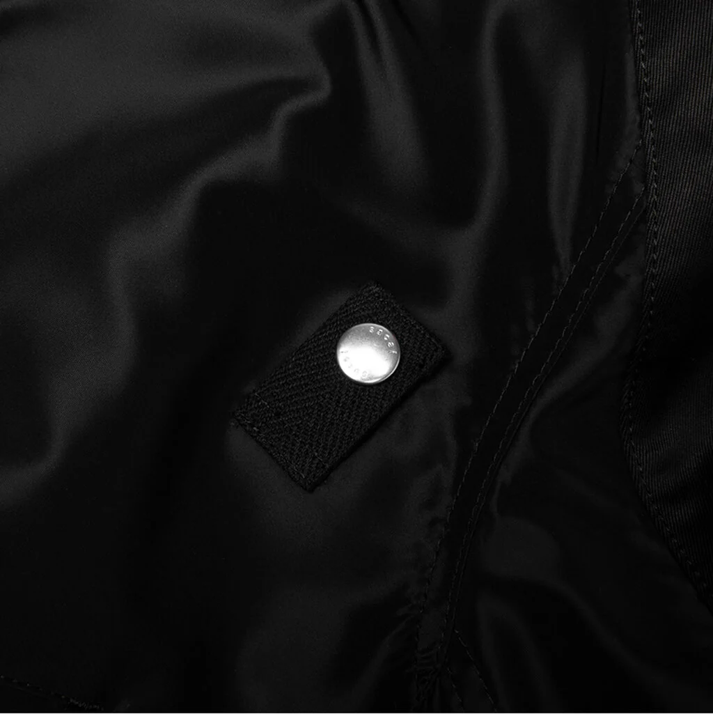 Cotton Chino x Nylon Twill Blouson - Black - Image 3