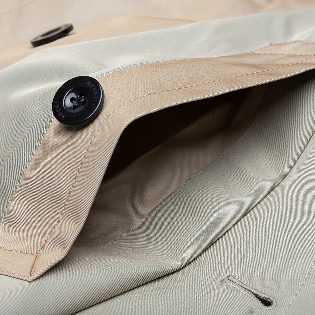 Cotton Gabardine Coat - Khaki/Beige - Image 5