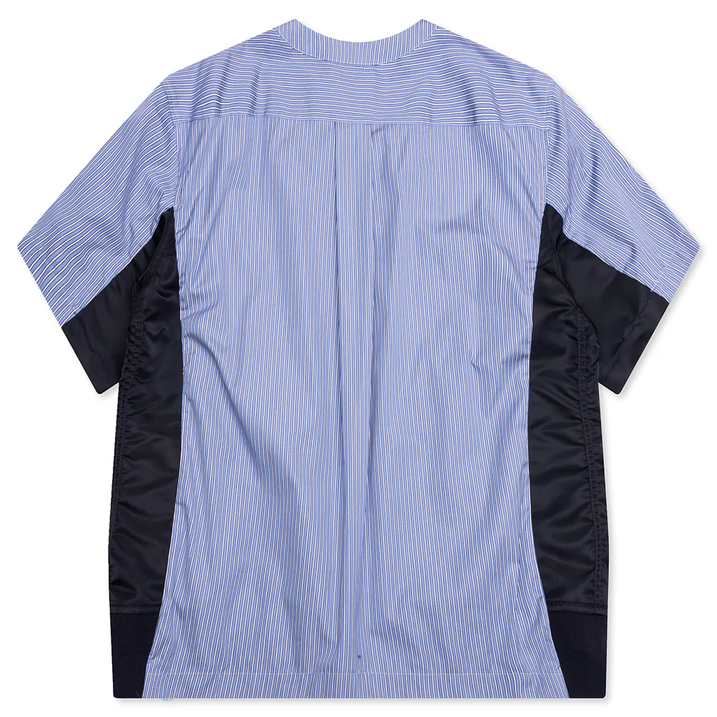 Cotton Poplin Pullover - Blue Stripe - Image 2
