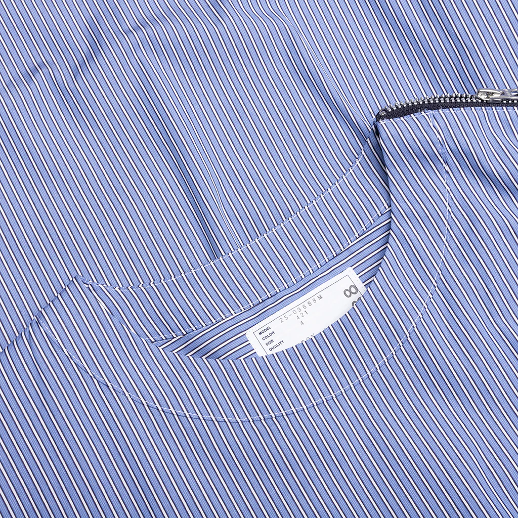 Cotton Poplin Pullover - Blue Stripe - Image 3