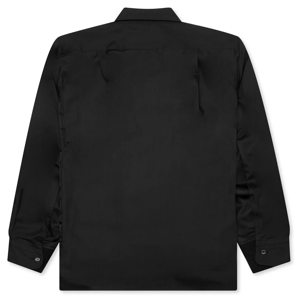 Cotton Poplin Shirt - Black - Image 2