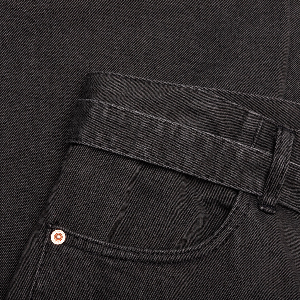 Belted Jeans - Gray - Image 4