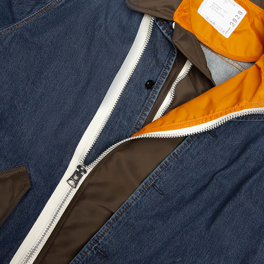 Denim x Nylon Twill Blouson - Blue - Image 3