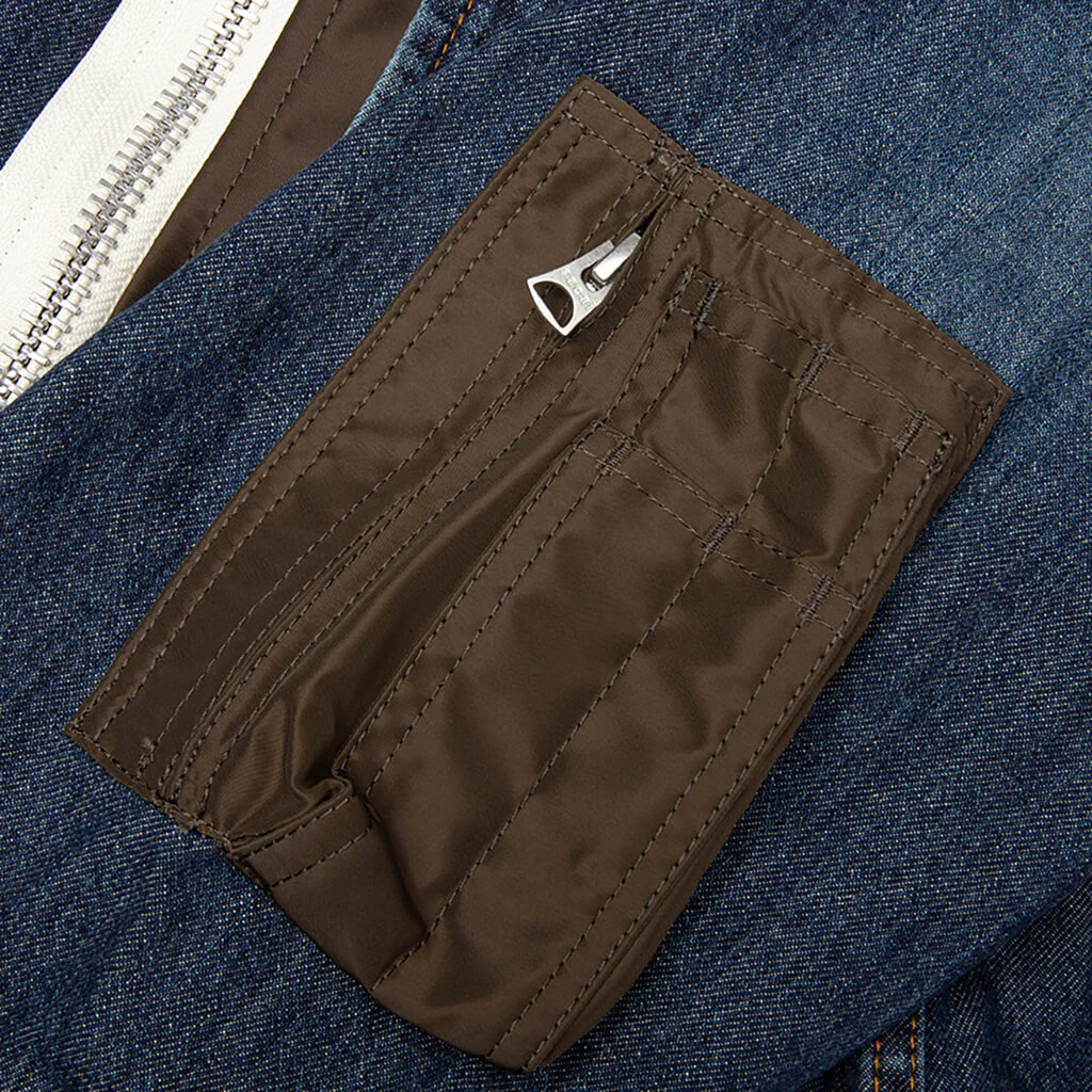 Denim x Nylon Twill Blouson - Blue - Image 4