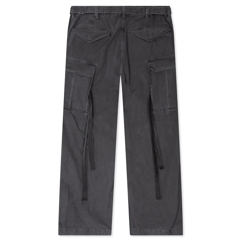 Garment Dye Rip Stop Pants - Black - Image 2