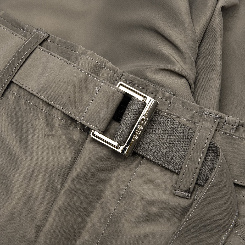 Nylon Twill Shorts - Taupe - Image 3