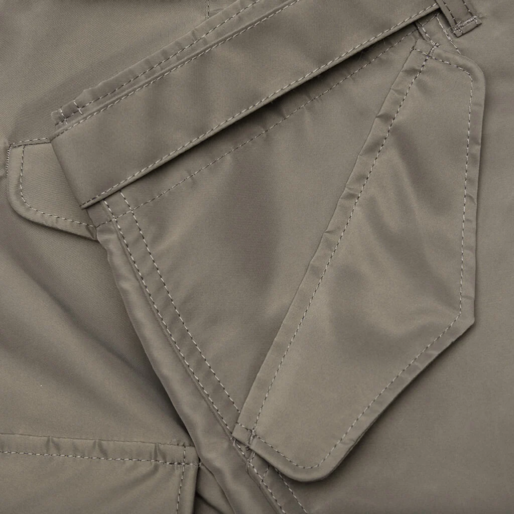 Nylon Twill Shorts - Taupe - Image 5