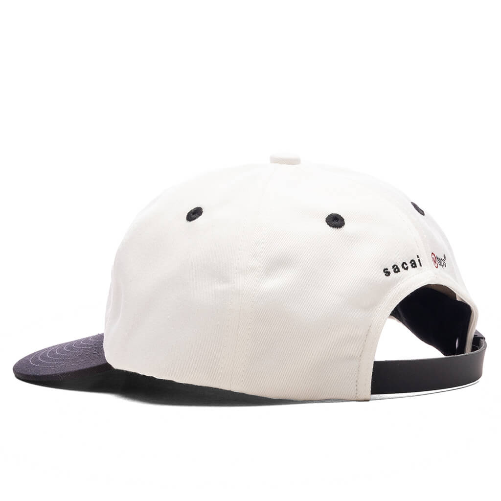 WTAPS Cotton Twill Cap - White/Black - Image 4