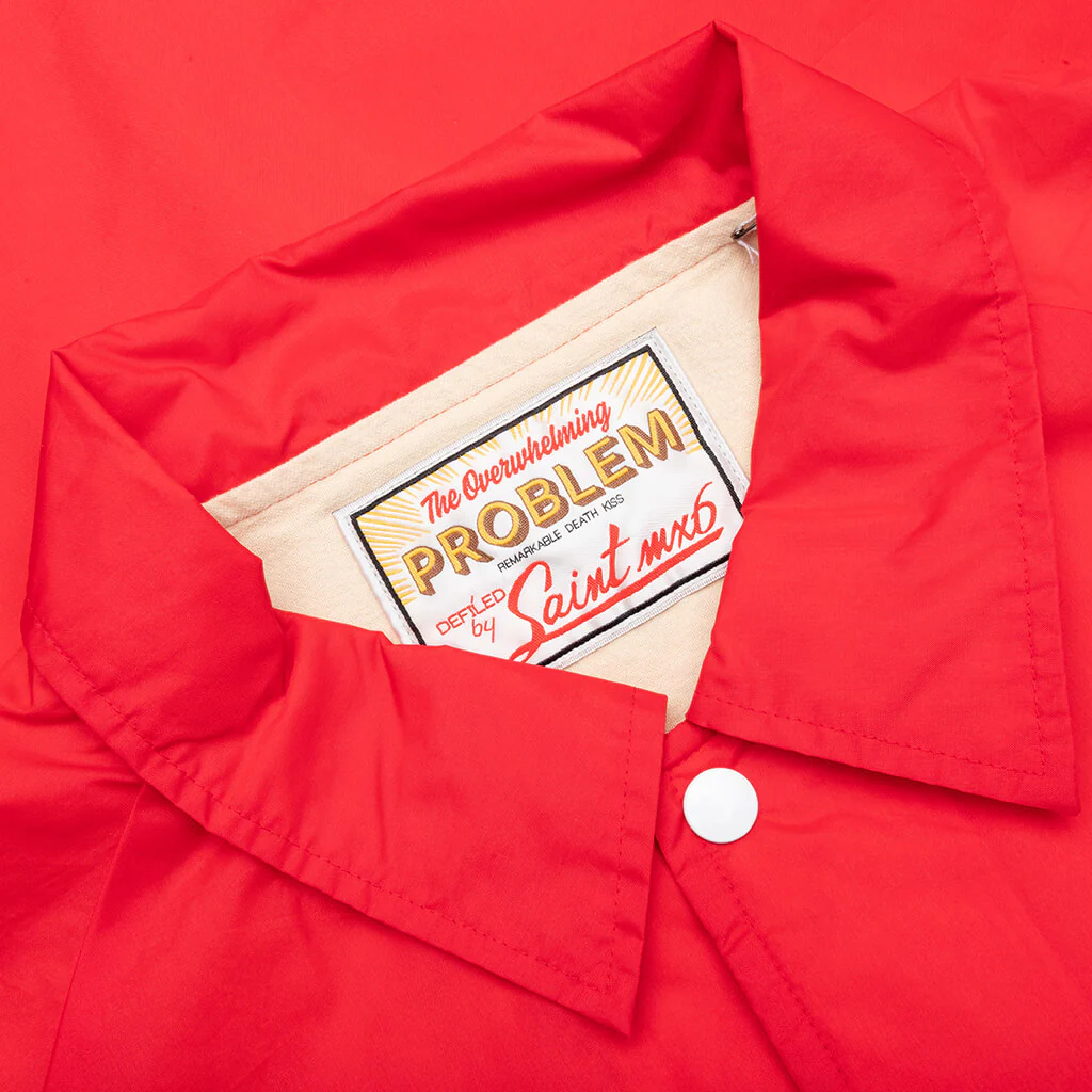 Coach Jacket - Red - Image 3