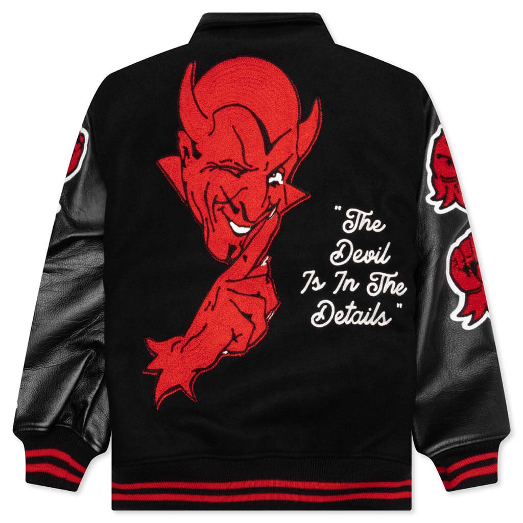 Saint Michael Devil Varsity Jacket - Black - Image 2