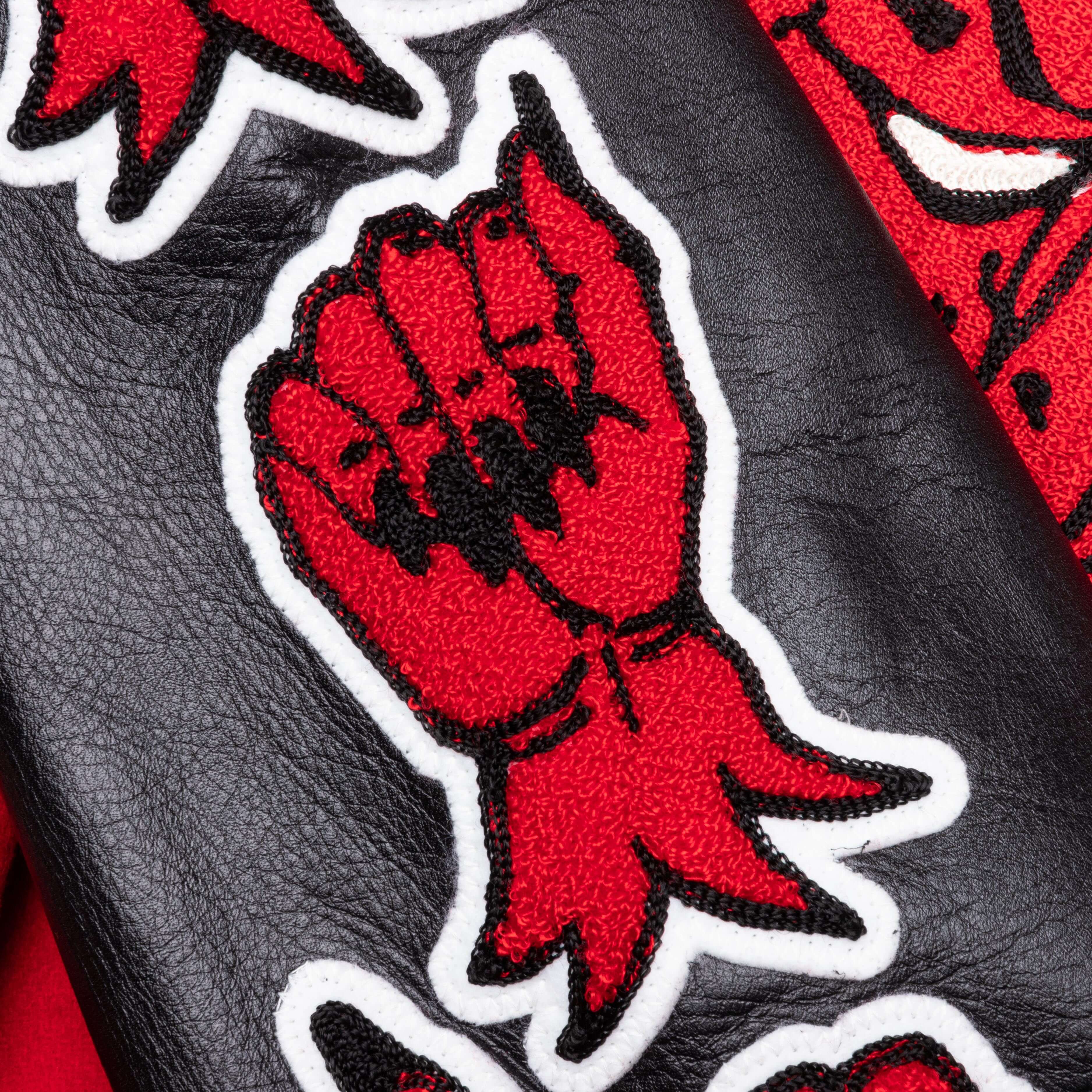 Saint Michael Devil Varsity Jacket - Red - Image 5