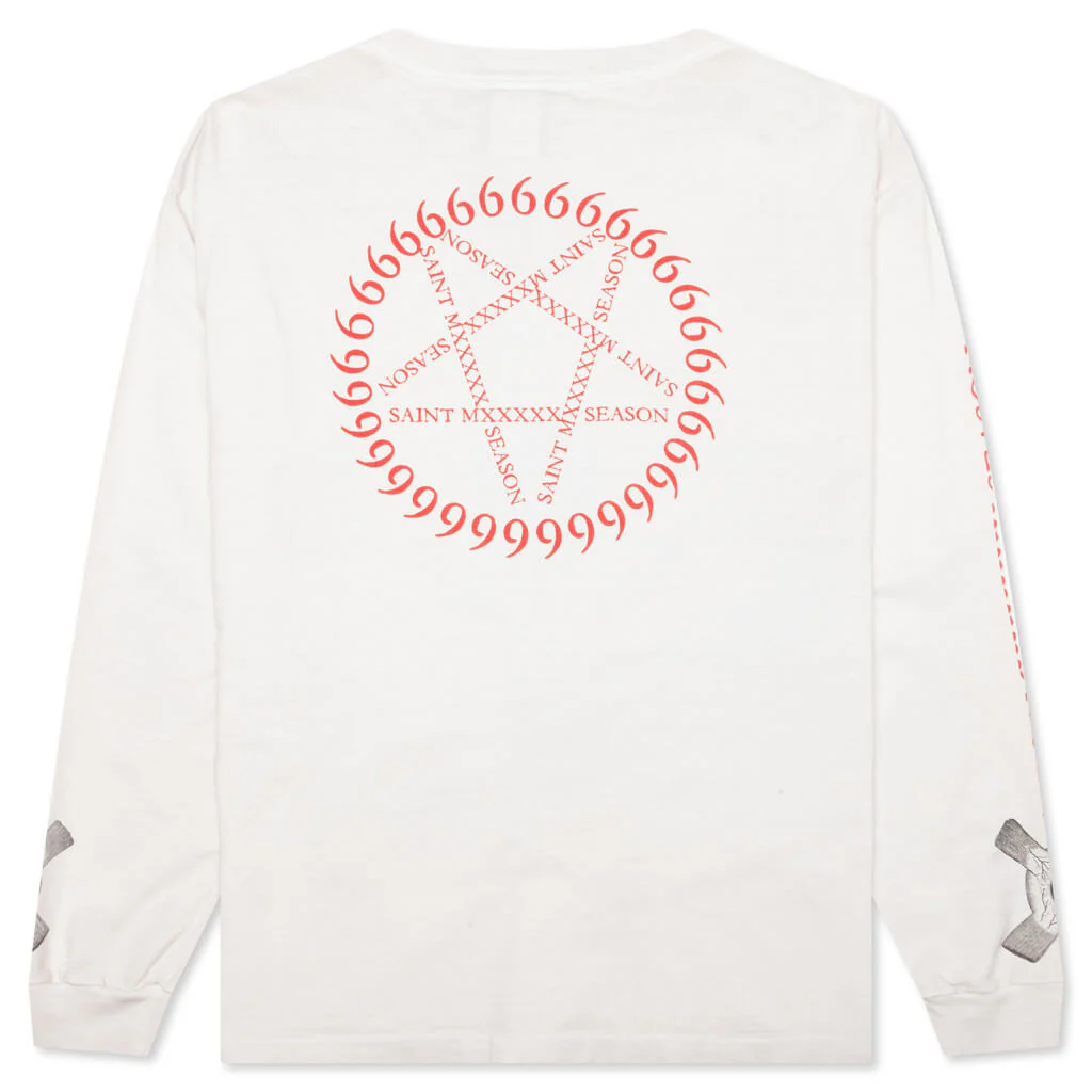 Eyeball L/S Tee - White - Image 2