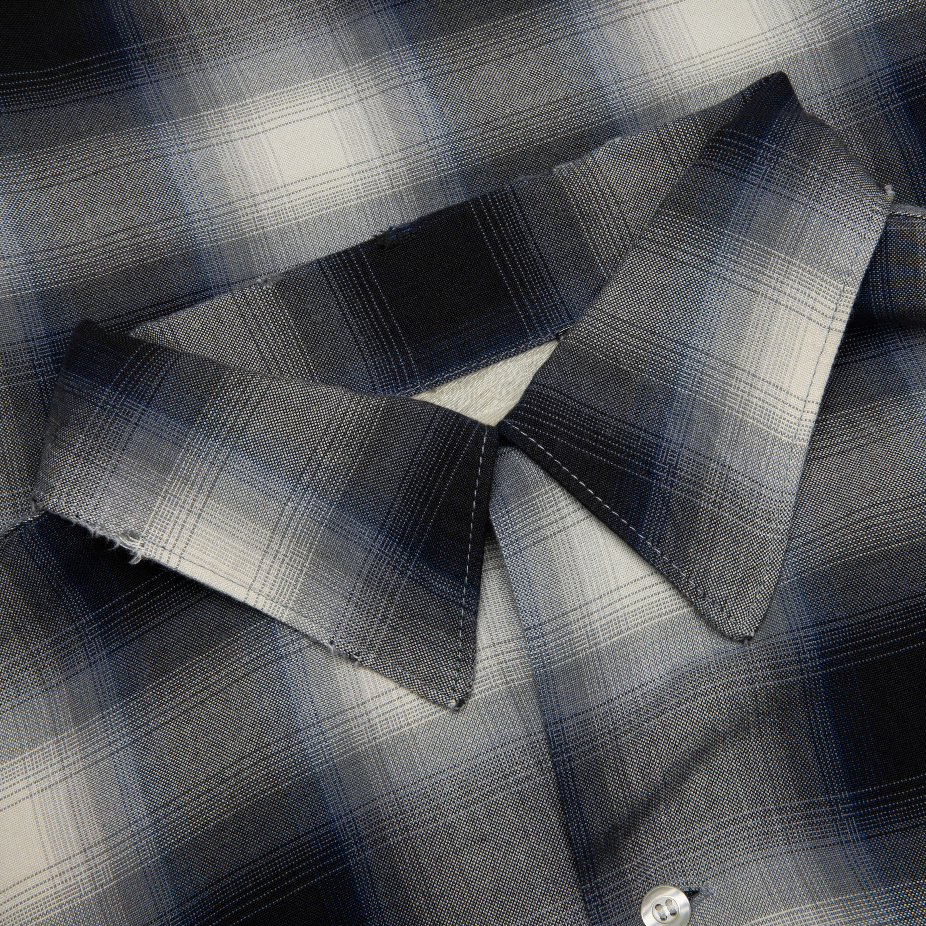 Saint Michael x Lastman Mx6 Checkered L/S Buttonup Shirt - Navy - Image 3