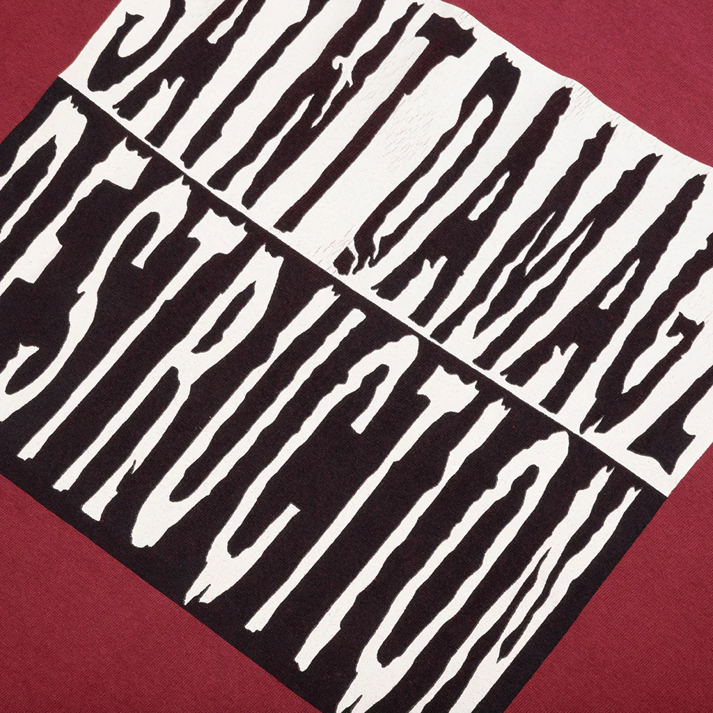 Saint Damage S/S Tee - Burgundy - Image 4