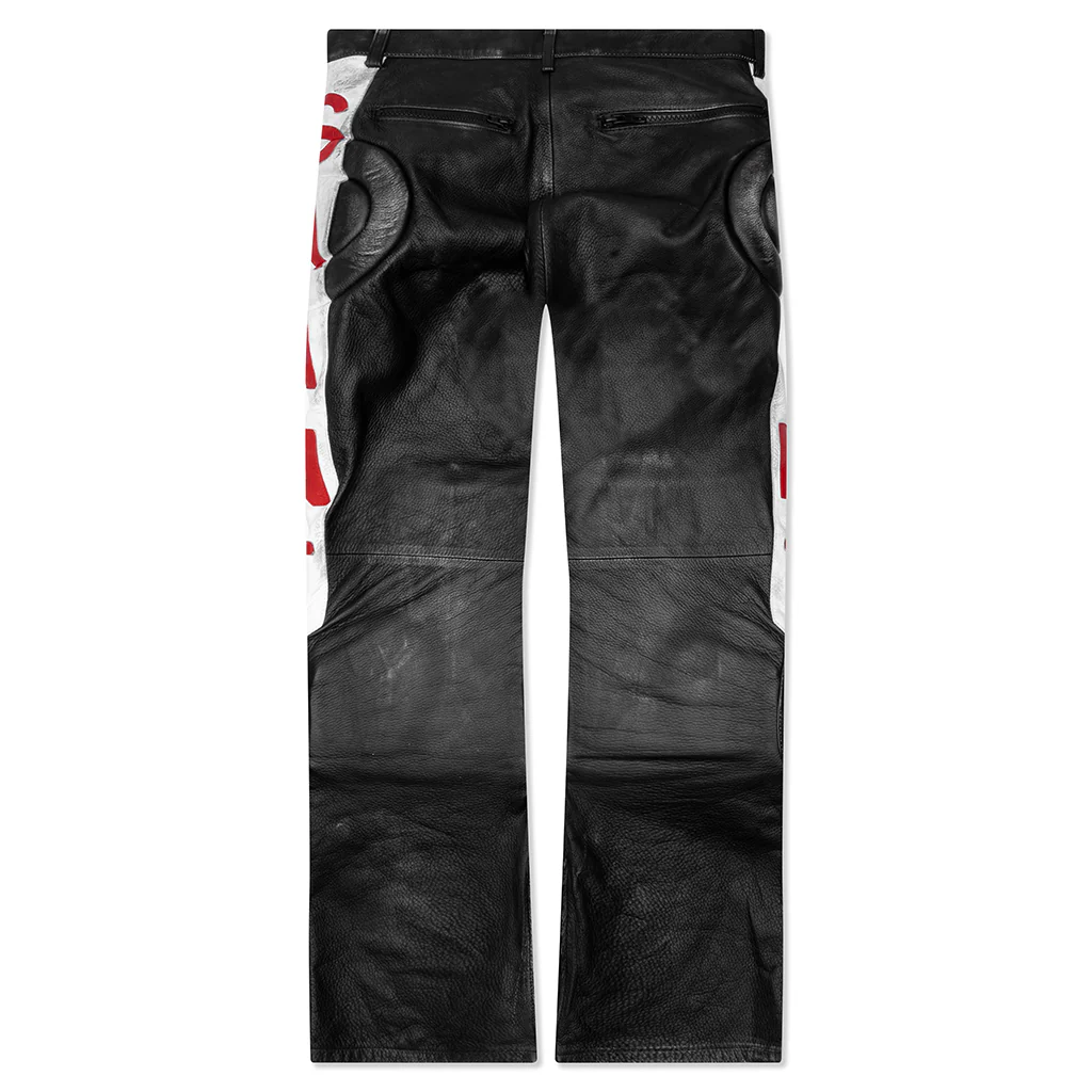 Saint Racer Leather Pants - Black - Image 2
